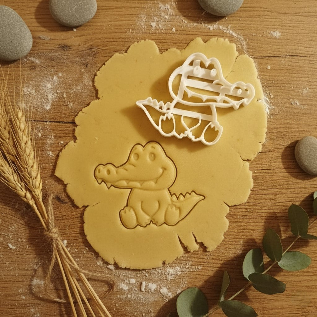 Krokodil Keksausstecher kompatibel für kreative Keksformen Backzubehoer