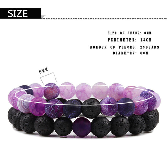 Yoga Perlenarmband Stein Geometrisches Design Liebhaber