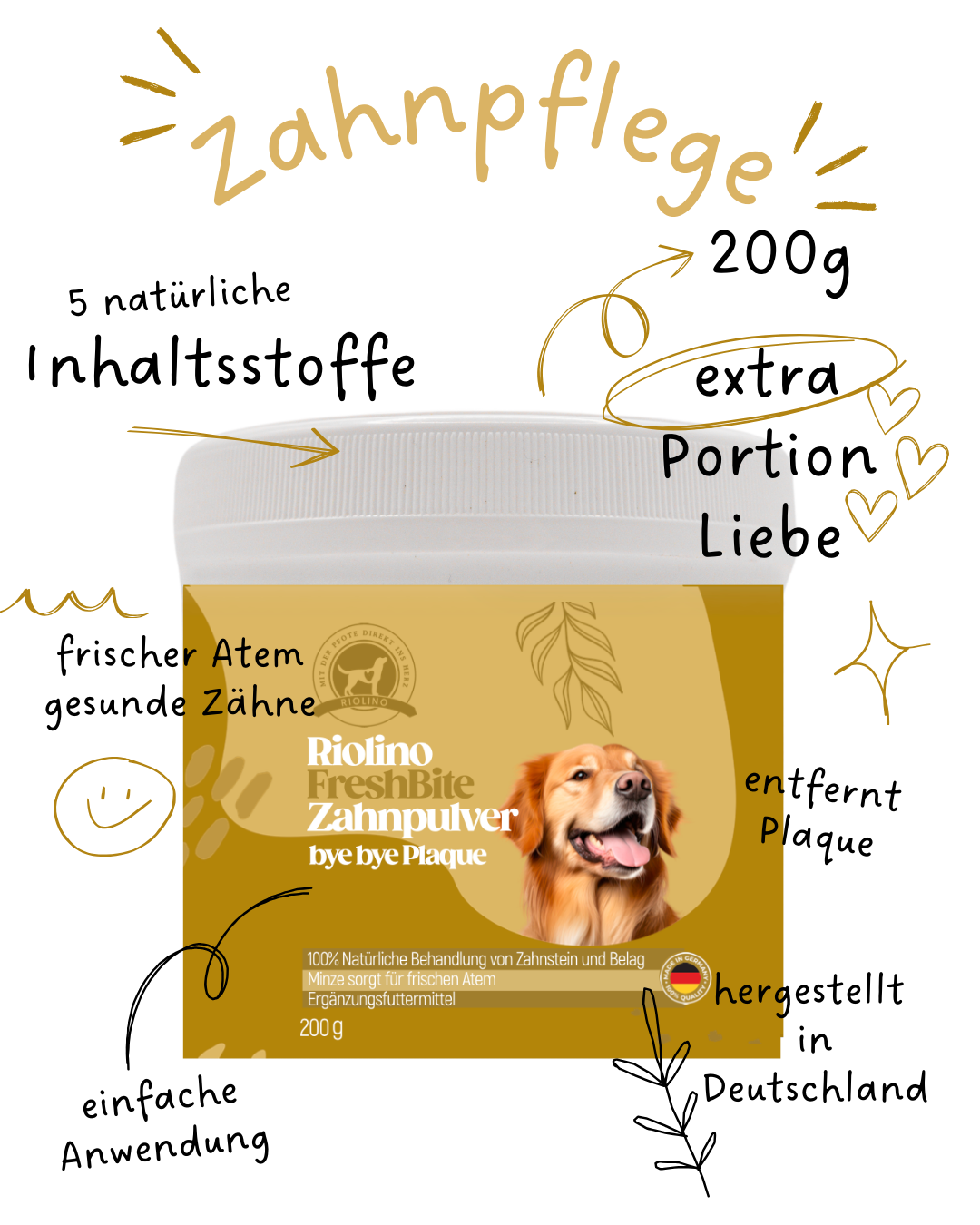 Riolino FreshBite natürliche Zahnpflege für Hunde mit Plaqueschutz-Riolino
