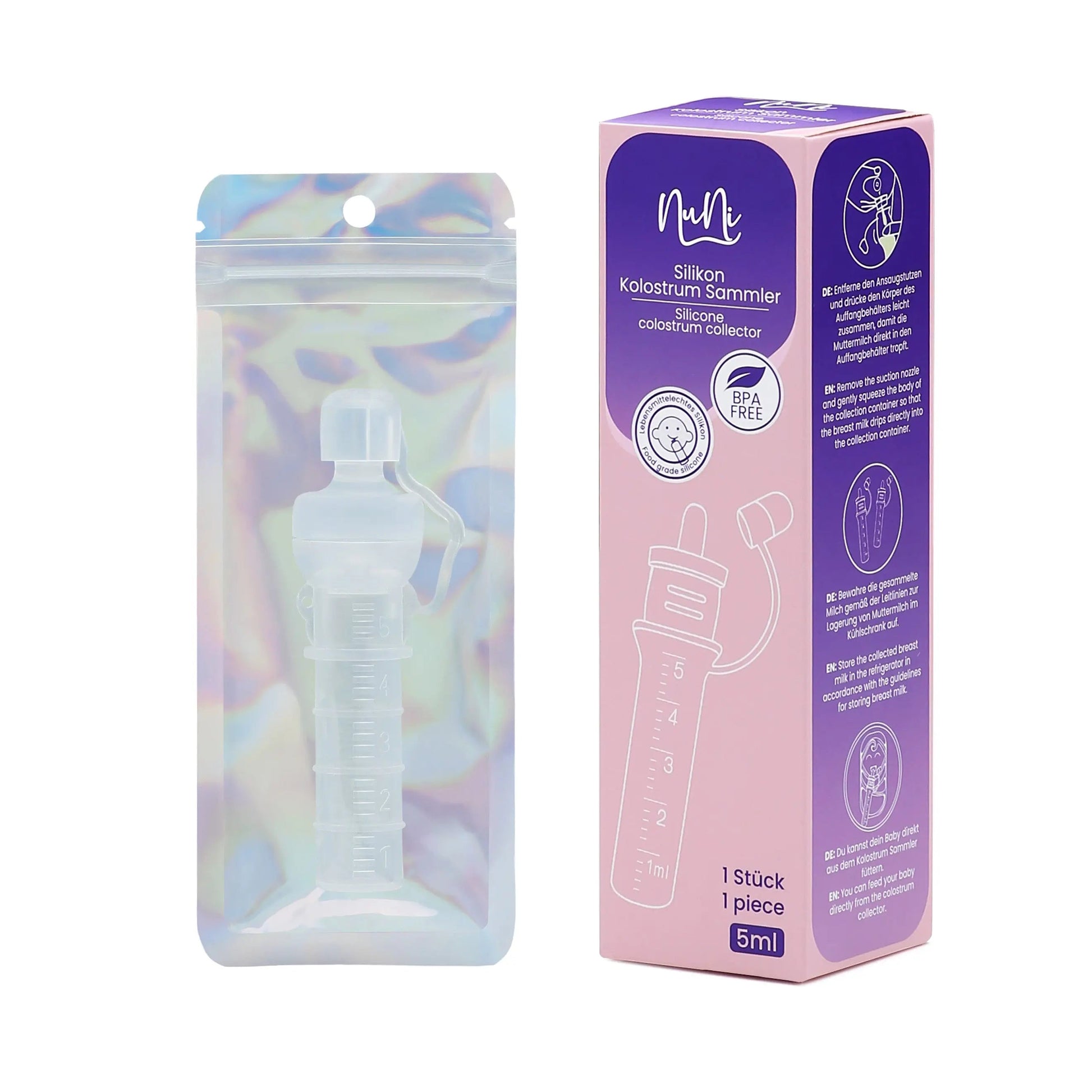 NuNi Kolostrum-Sammler aus Silikon für wertvolles Kolostrum-NuNi UG