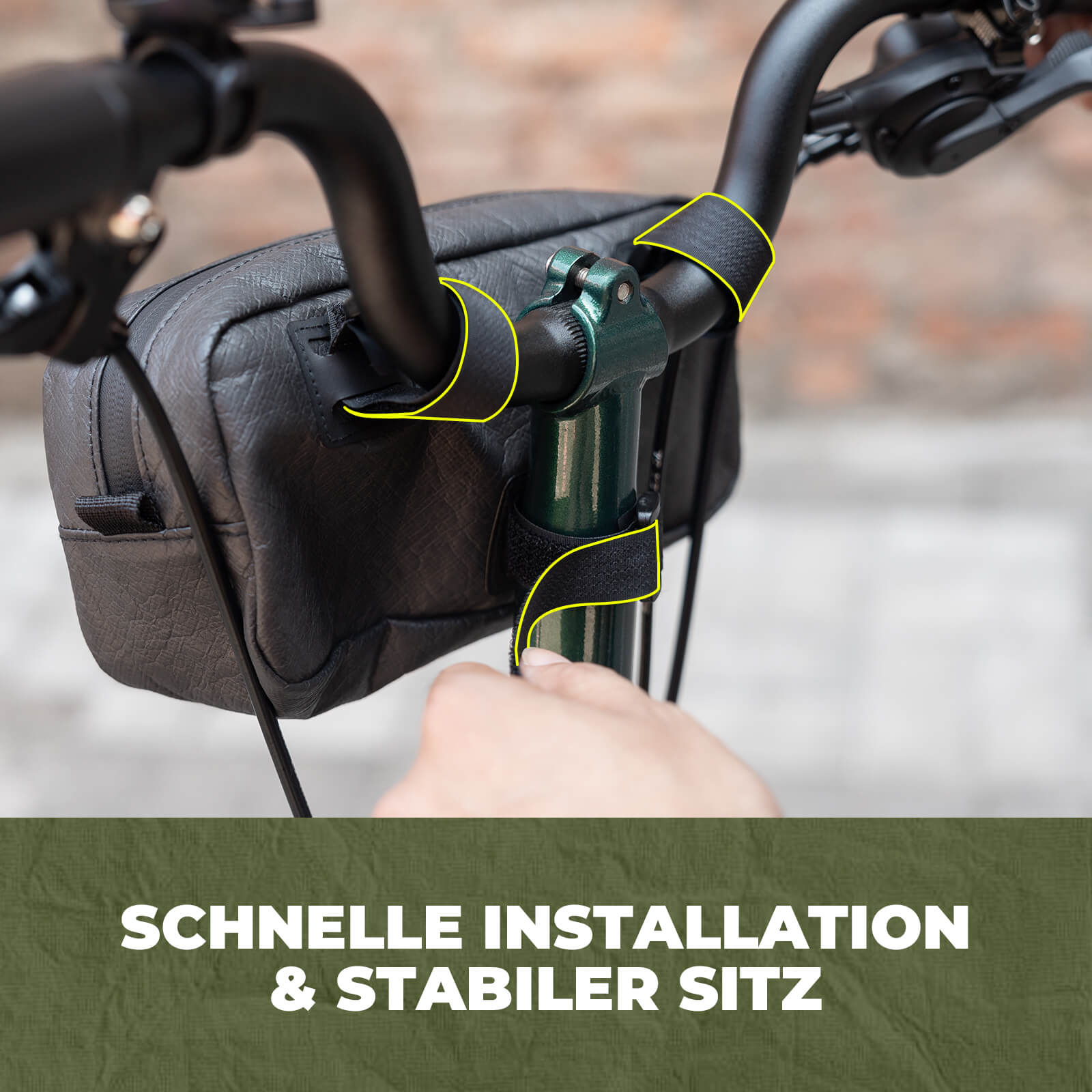 2-in-1 Lenkertasche Wasserabweisend mit Schultergurt 1,5L