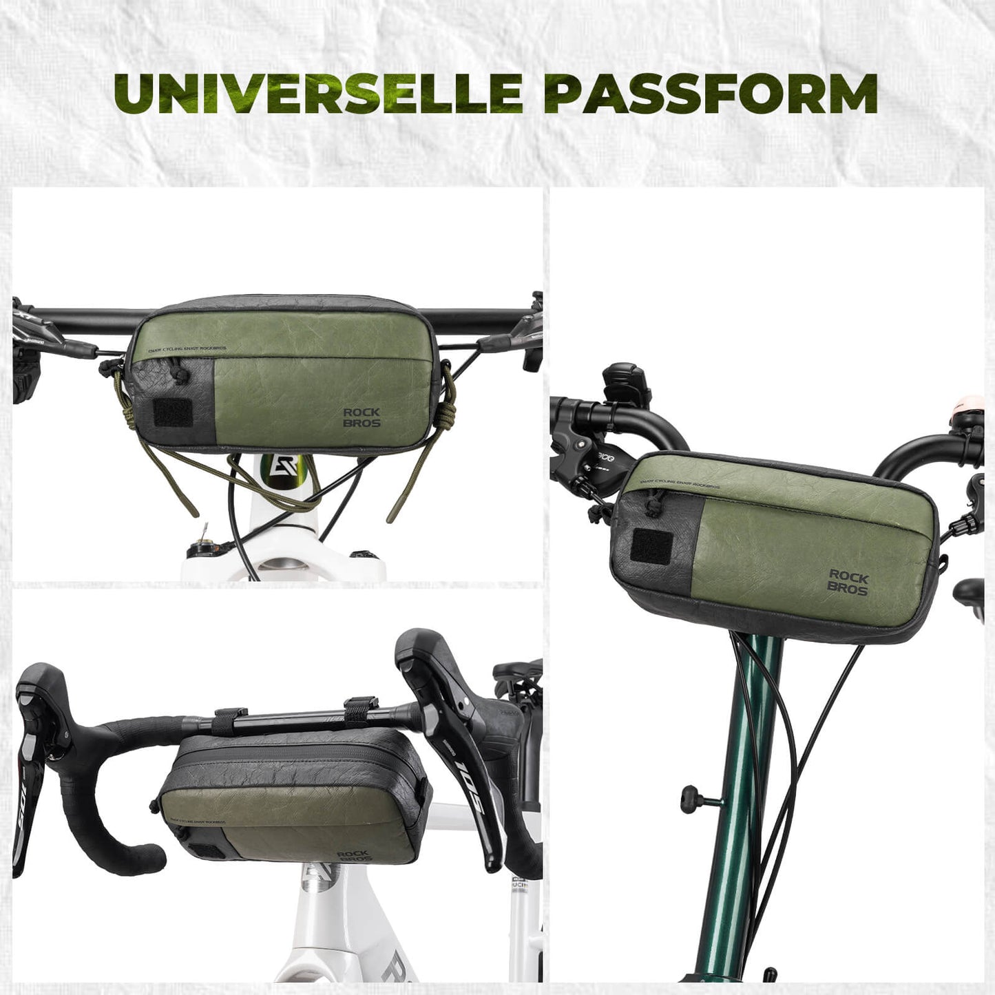 2-in-1 Lenkertasche Wasserabweisend mit Schultergurt 1,5L