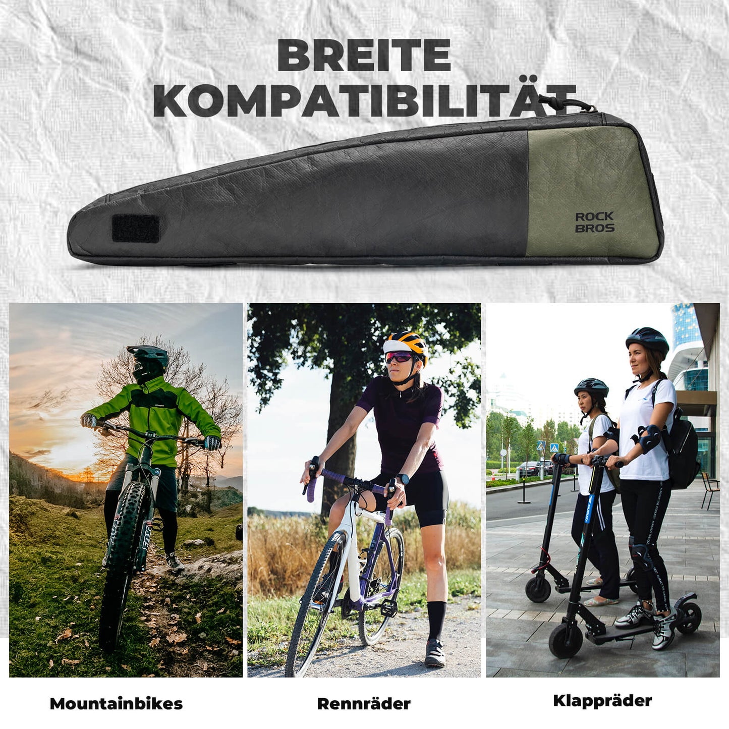 2-in-1 Oberrohrtasche Wasserabweisend mit Schultergurt 0,9L