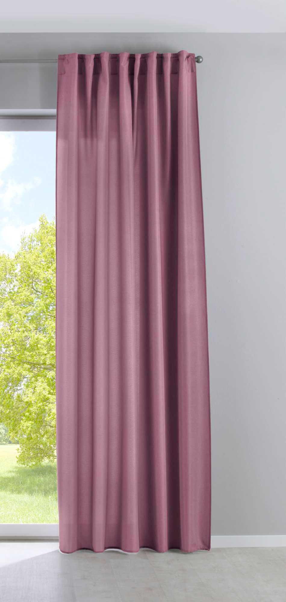 2er Set Vorhänge Verdeckte Schlaufen Cationic »JENA« Blickdicht Leinen Optik Gardinen Meliert Gardinenband mit Raffhalter 2019037-2-gardinenbox.de