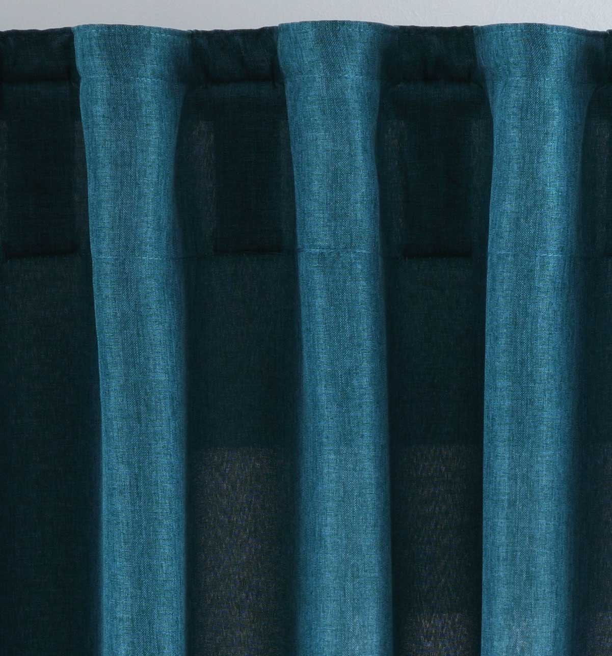 2er Set Vorhänge Verdeckte Schlaufen Cationic »JENA« Blickdicht Leinen Optik Gardinen Meliert Gardinenband mit Raffhalter 2019037-2-gardinenbox.de