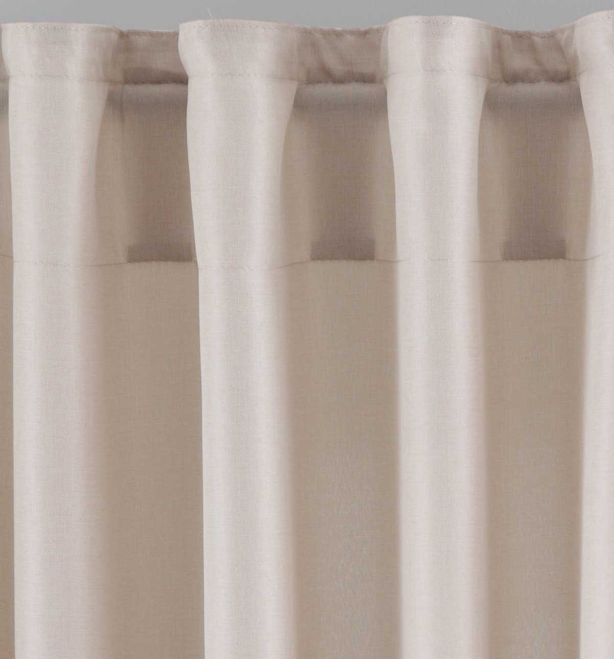 2er Set Vorhänge Verdeckte Schlaufen Cationic »JENA« Blickdicht Leinen Optik Gardinen Meliert Gardinenband mit Raffhalter 2019037-2-gardinenbox.de