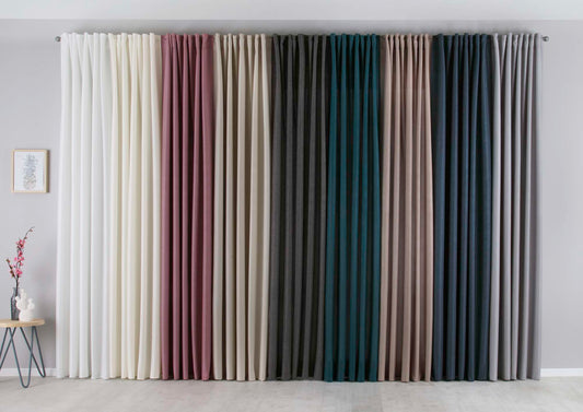 Vorhang Verdeckte Schlaufen Cationic »JENA« Blickdicht Leinen Optik Gardine Meliert Gardinenband mit Raffhalter 2019037-gardinenbox.de