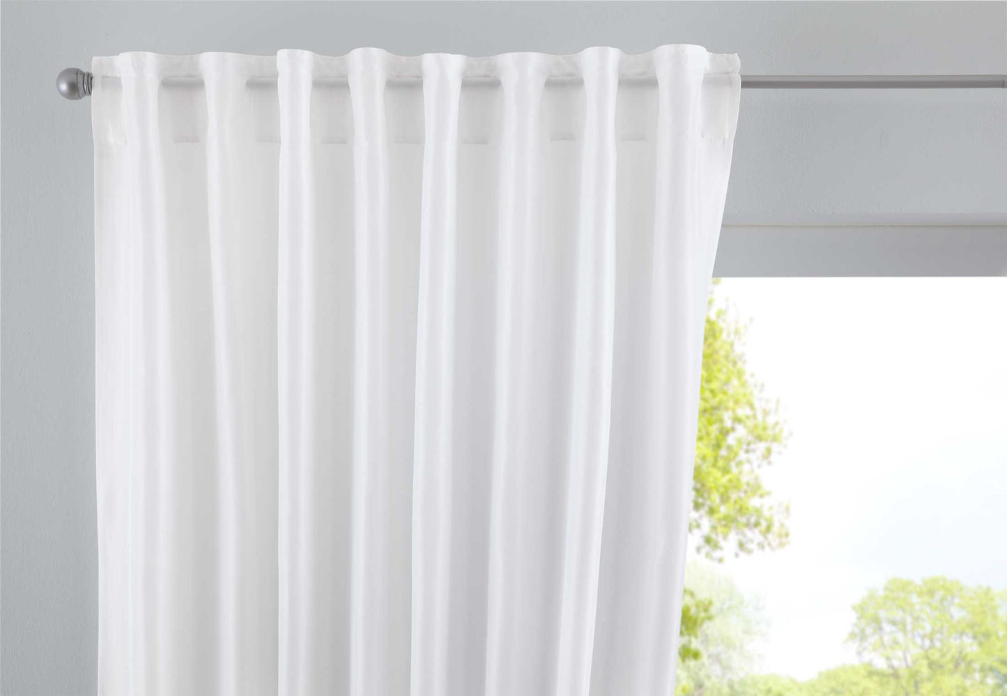 Vorhang Verdeckte Schlaufen Cationic »JENA« Blickdicht Leinen Optik Gardine Meliert Gardinenband mit Raffhalter 2019037-gardinenbox.de