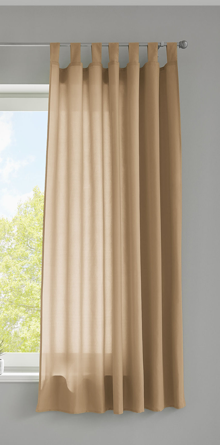 Vorhang Schal Schlaufen Berlin Microsatin Lichtdurchlässig Kräuselband-gardinenbox.de