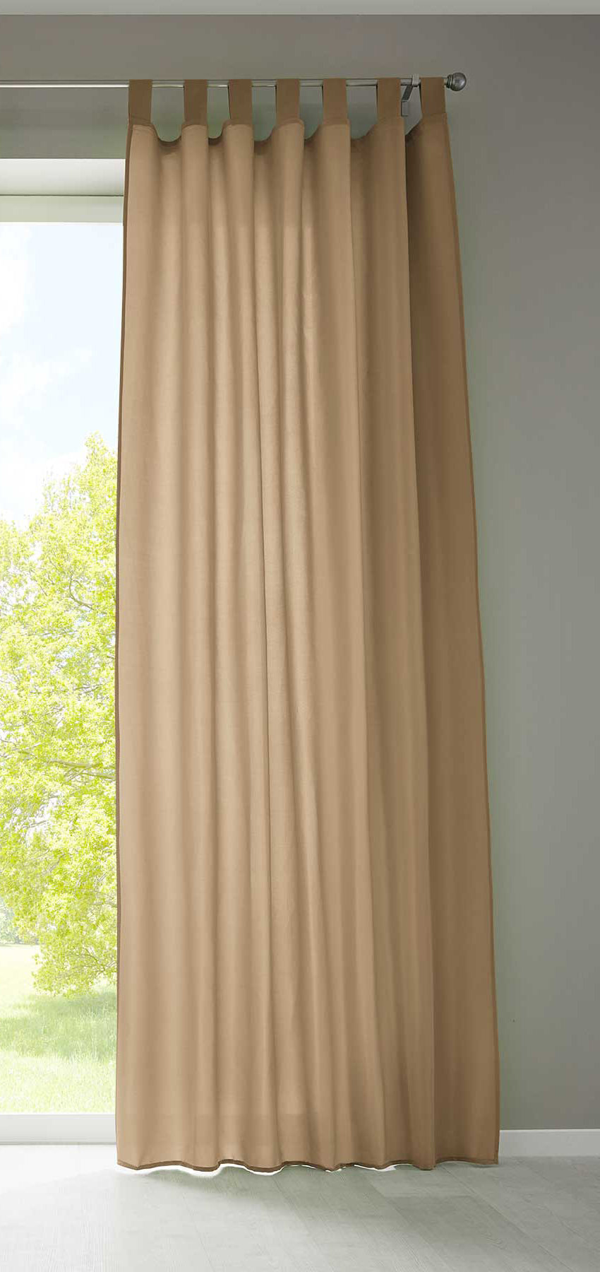 Vorhang Schal Schlaufen Berlin Microsatin Lichtdurchlässig Kräuselband-gardinenbox.de