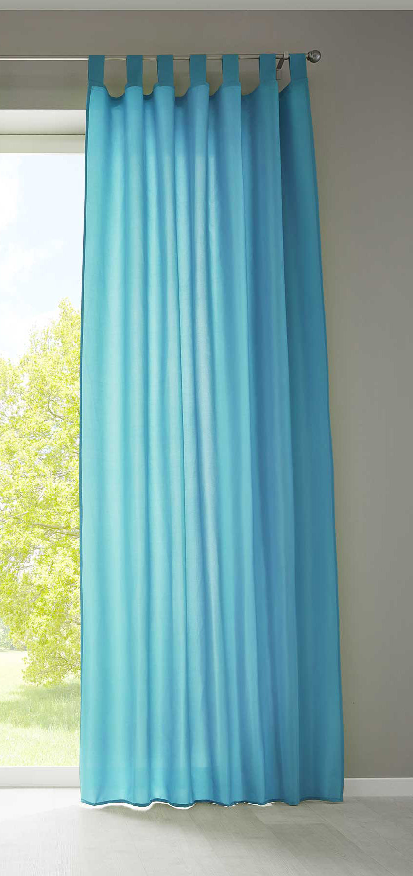 Vorhang Schal Schlaufen Berlin Microsatin Lichtdurchlässig Kräuselband-gardinenbox.de