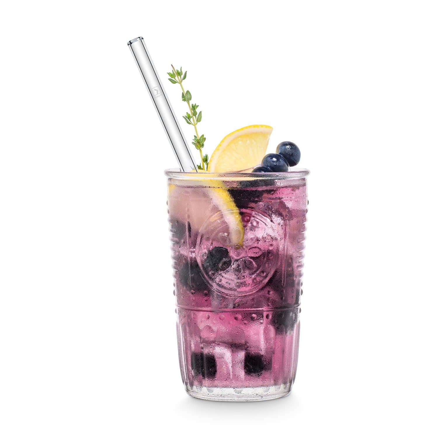 Cocktailbuch mit 15 klassischen Rezepten für Drinks mit Glasstrohhalm