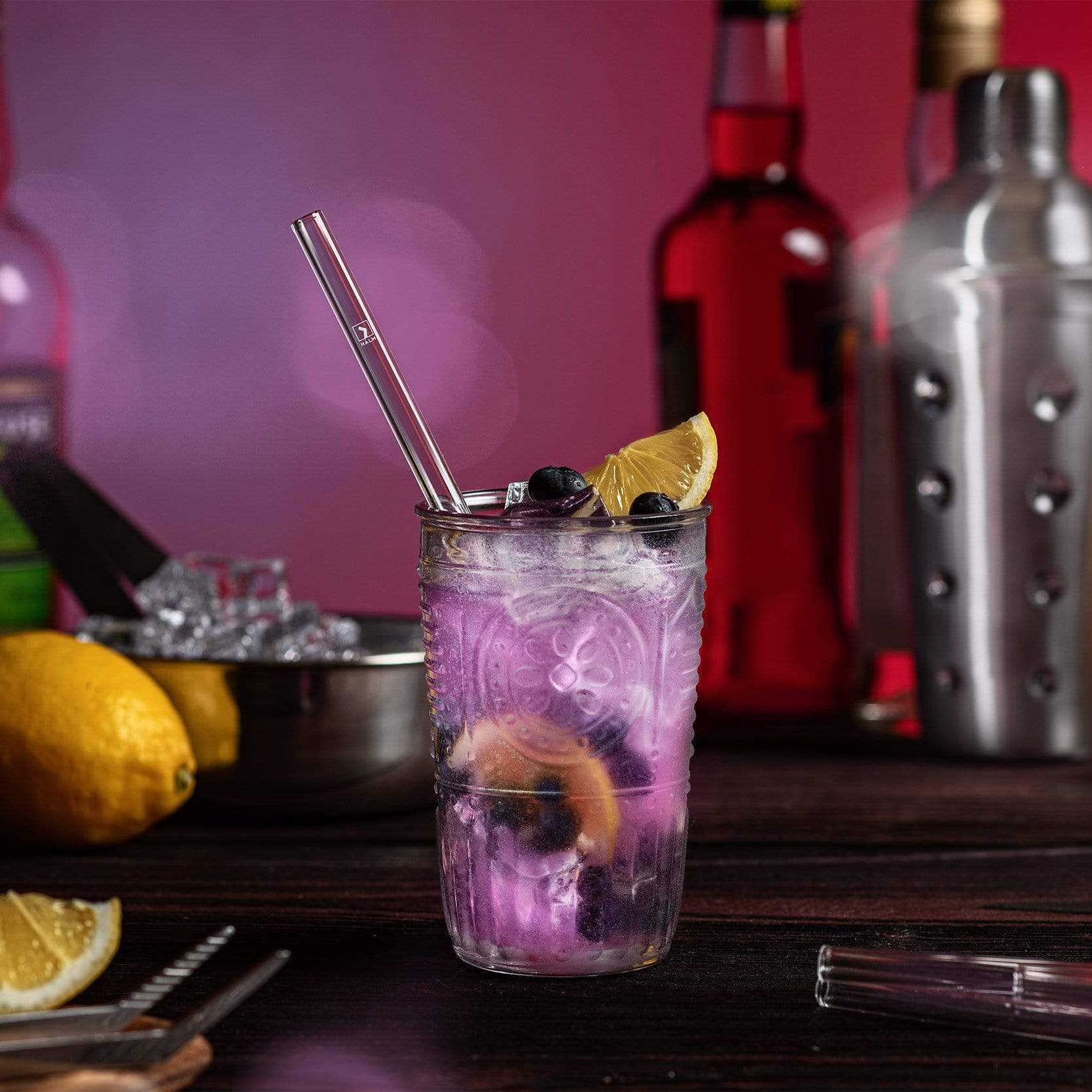 Prosecco Sprüche gravierte Glasstrohhalme mit 6 lustigen Sekt Trinksprüchen