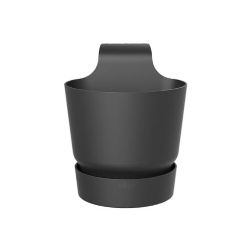 elho Greenville Easy Hanger 19.5 - Blumentopf für Balkon - 100% recyceltem Plastik - Ø 19.5 x H 23.7 cm - Schwarz/Living Schwarz