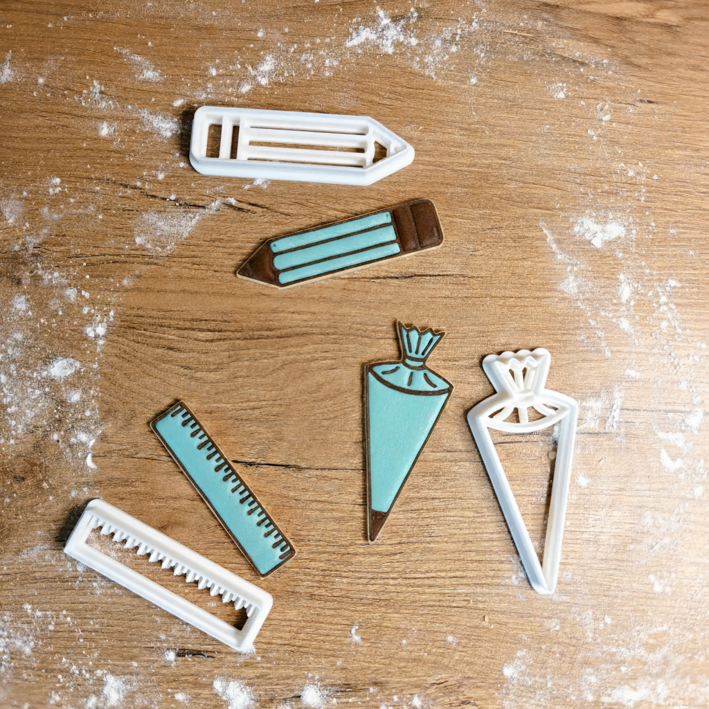 Einschulung Ausstechformen Set Keksausstecher für Schulanfang