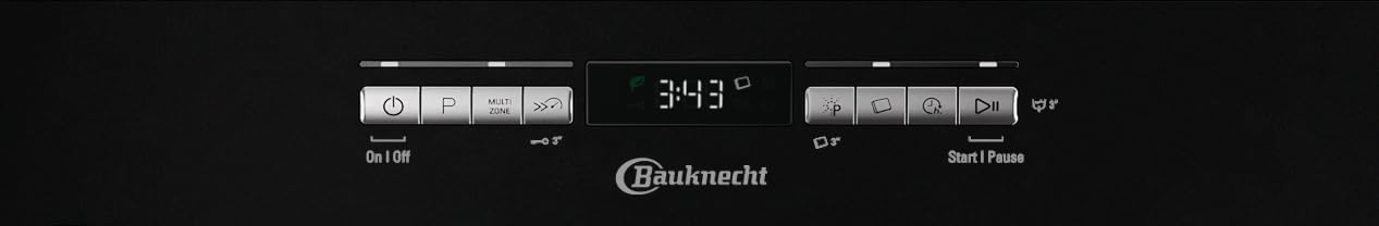 Bauknecht BK4FB14BN7A0X Freistehender-Geschirrspüler/ 60 cm/ActiveDry–Türöffnungssystem/Startzeitvorwahl/MultiZone–separates Ober-oder Unterkorbspülen/Besteckschublade–flexibel beladbar