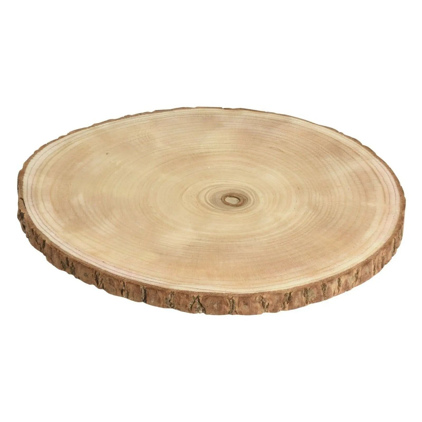Holzbrett Baumscheibe Holz Brett Tischdeko Tablett Deko Holzplatte Ø 30 cm