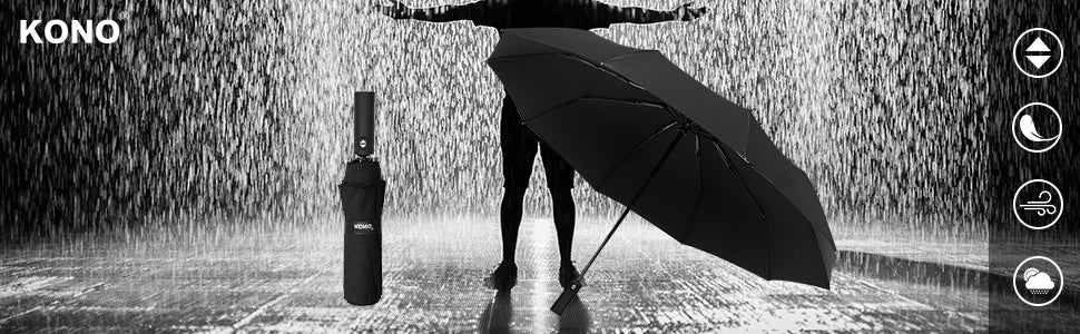 Winddichter kompakter automatischer Taschenschirm 1 2 oder 3er Pack