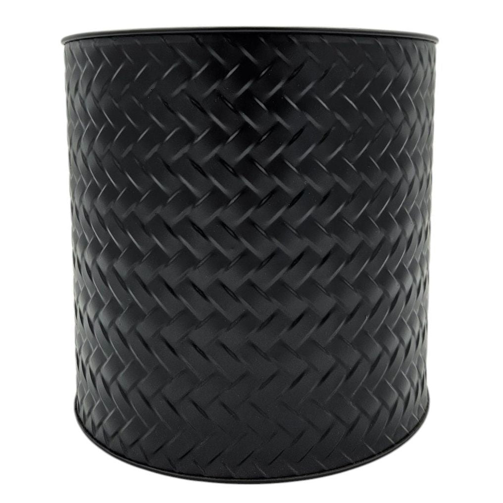 Blumentopf Übertopf Pflanzenkübel Topf Kübel 3er Set schwarz rund Metall Matt