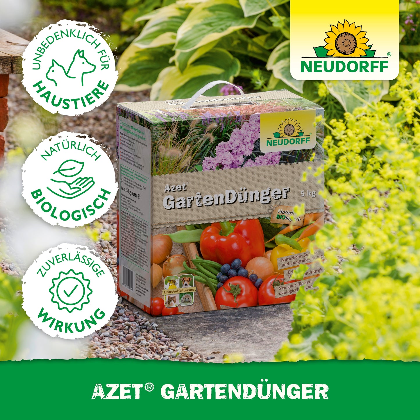 Azet Gartendünger Organisch Ausgewogener Volldünger für Gesunde Pflanzen-Neudorff Shop