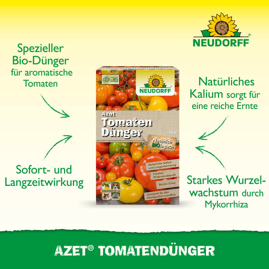 Azet Tomatendünger Organisch für reichhaltige aromatische Tomaten-Neudorff Shop