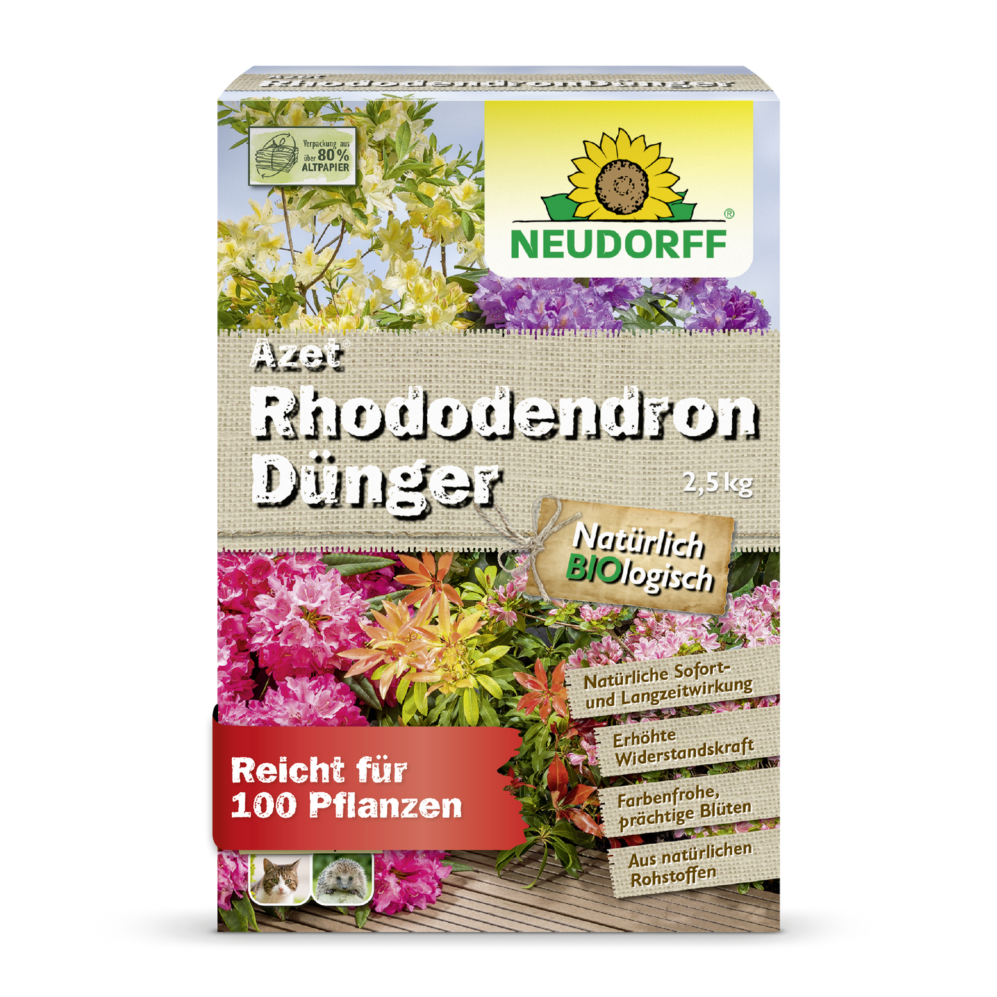 Organischer Rhododendron und Azaleen Volldünger für kräftige Blütenpracht-Neudorff Shop