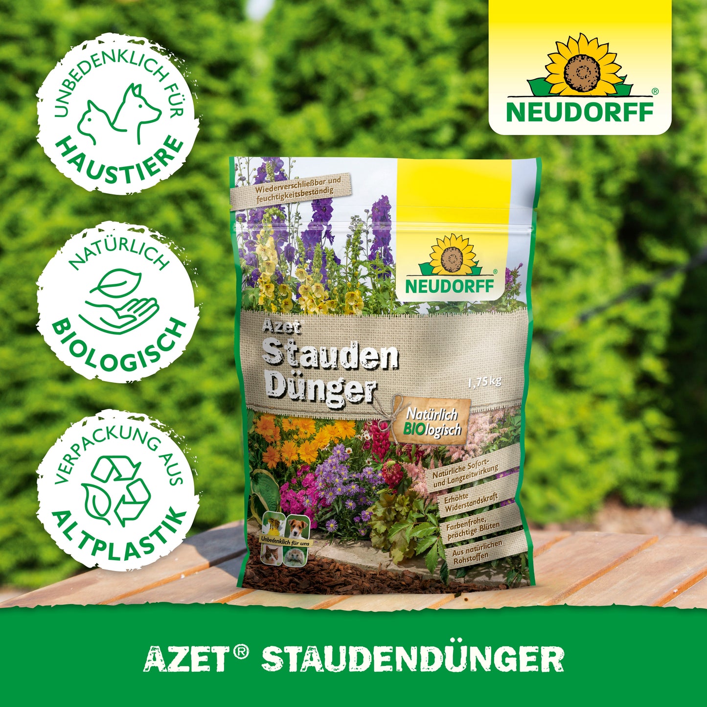 Azet Stauden Dünger organisch für gesunde und blühstarke Stauden-Neudorff Shop