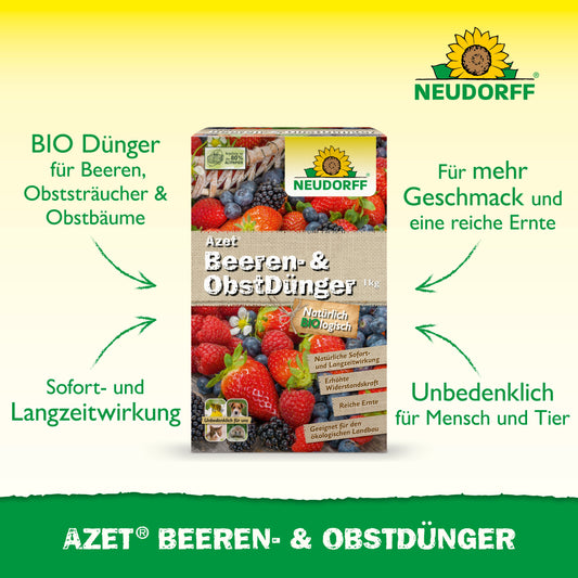 Organischer Beeren und Obstduenger für aromatische Fruechte und gesunde Pflanzen-Neudorff Shop
