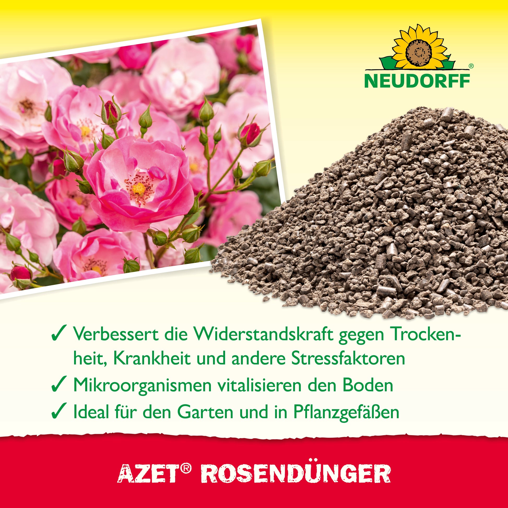 Organischer Rosendünger für üppige und kräftige Rosenblüten-Neudorff Shop