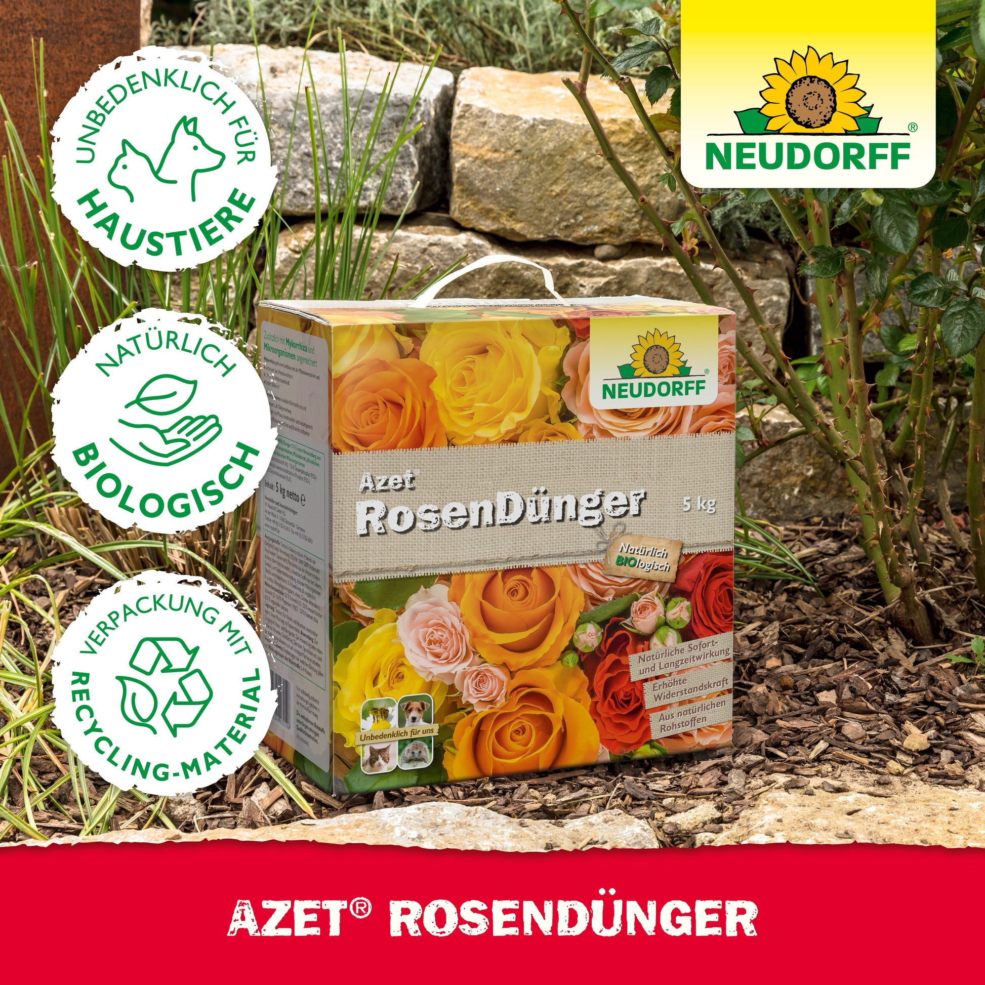 Organischer Rosendünger für üppige und kräftige Rosenblüten-Neudorff Shop
