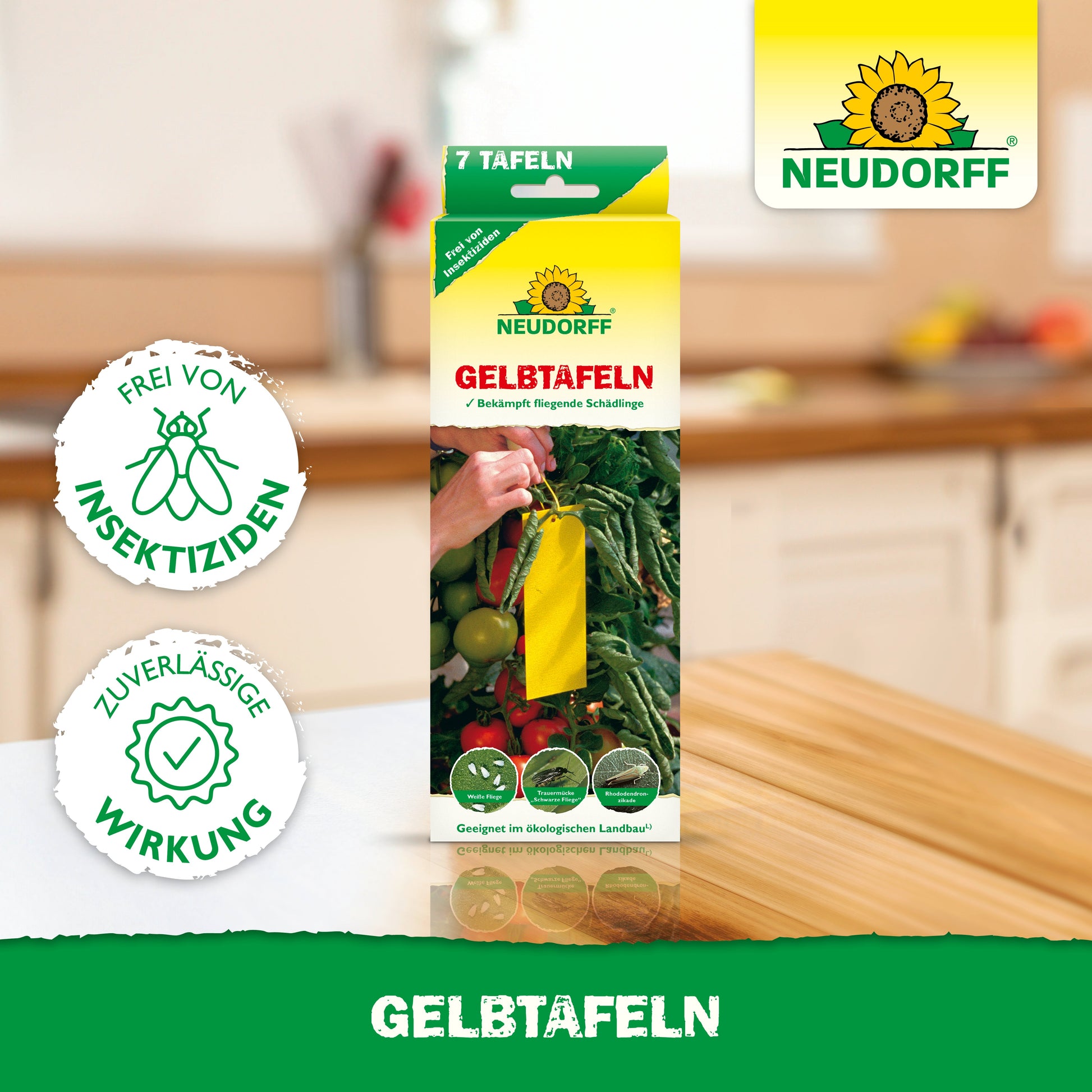 Gelbtafeln kleinformatig zur wirksamen Schädlingsbekämpfung im Haus und Garten-Neudorff Shop