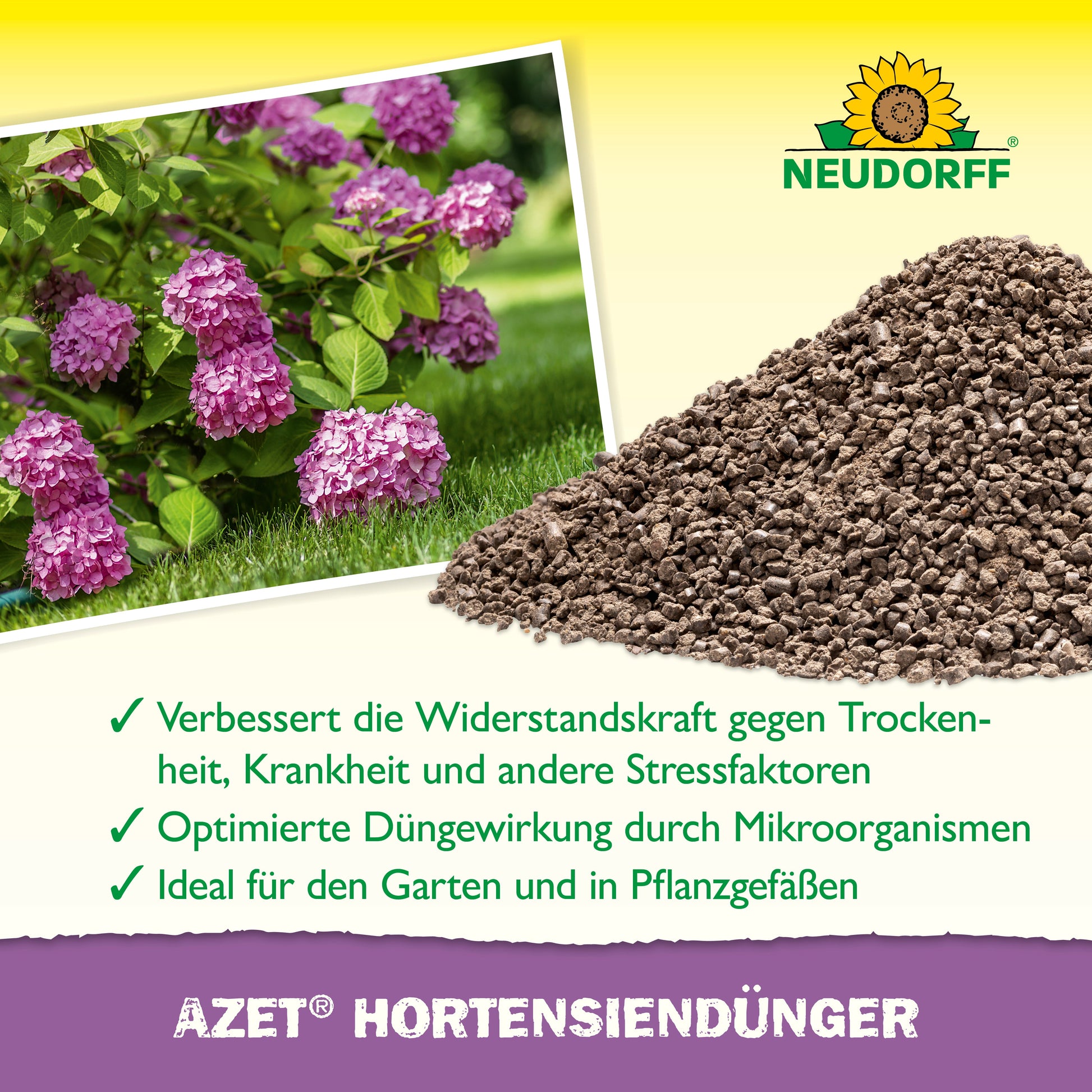 Organischer Hortensienduenger für gesunde und üppige Blueten-Neudorff Shop