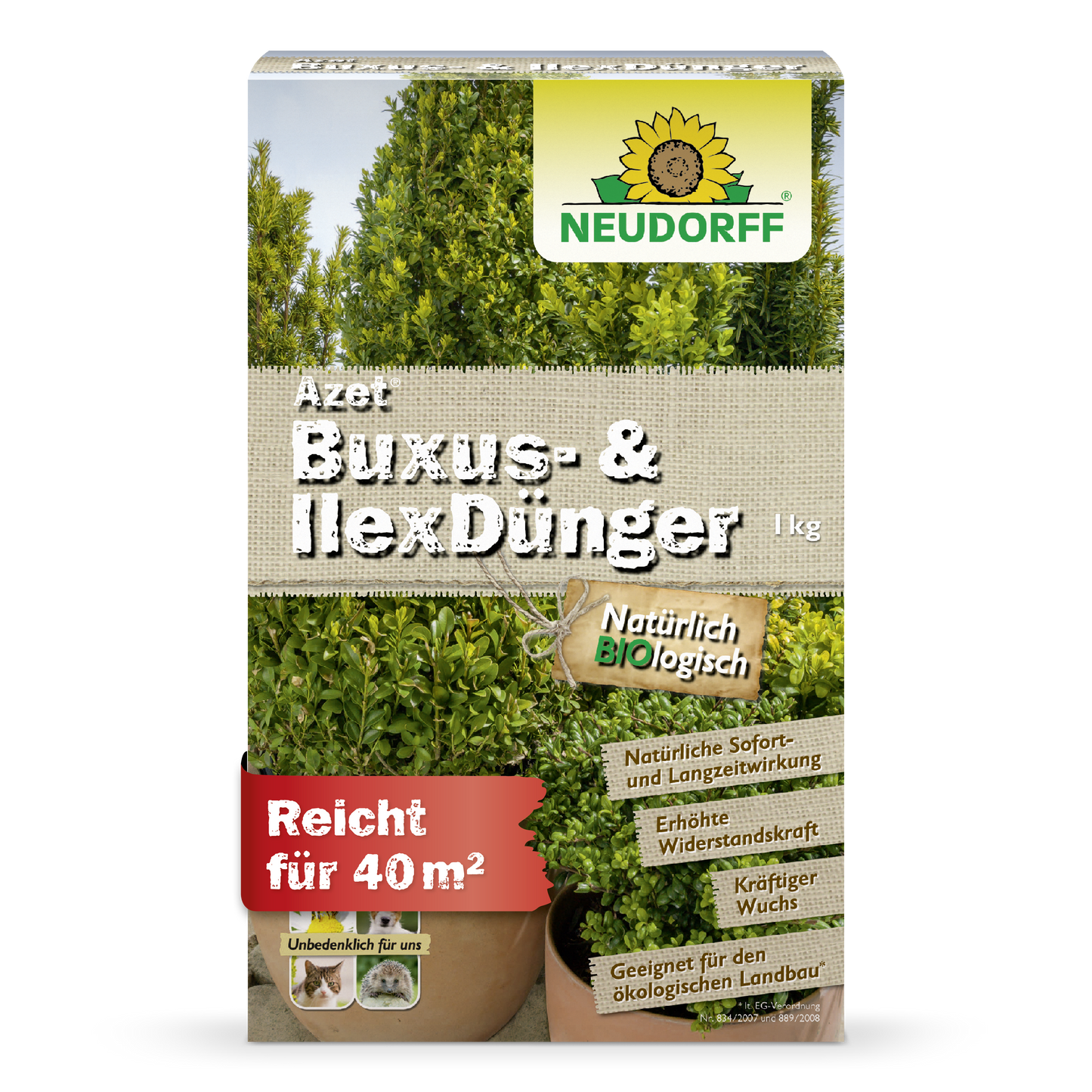 Organischer Buxus und Ilex Dünger für gesunde immergrüne Pflanzen-Neudorff Shop