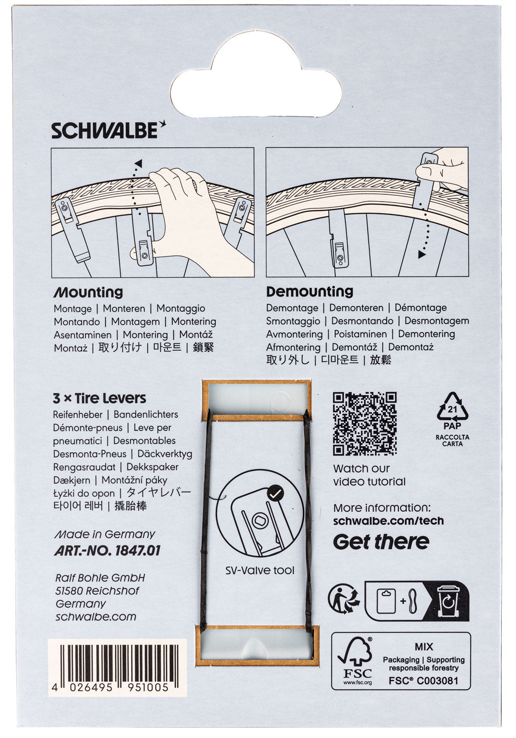 Praktische Reifenheber 3er Set für einfachen Reifenwechsel
