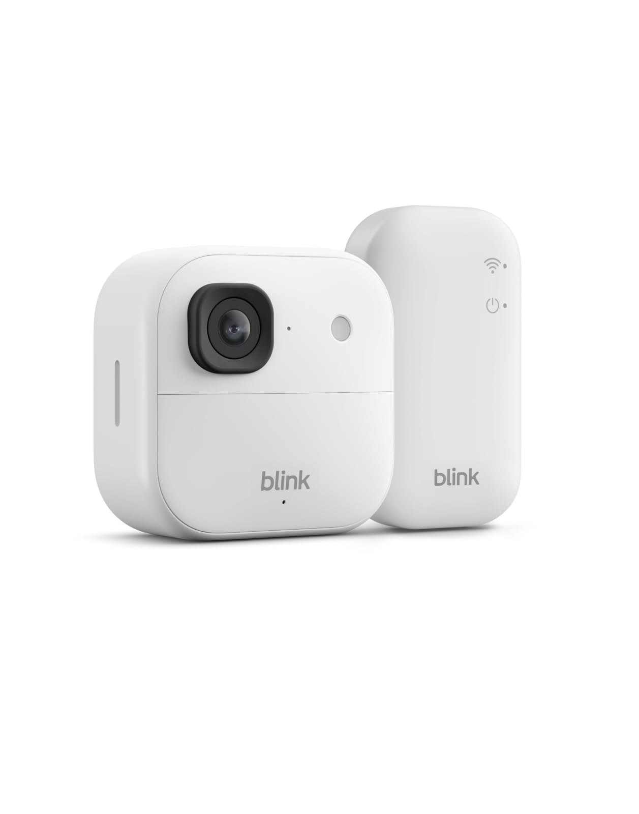 Blink Außenkamera 2K+ (neueste Generation) – Kabellose, intelligente Sicherheitskamera, 2K-Videoauflösung, bis zu zwei Jahre Batterielaufzeit. Sync-Basismodul enthalten – 1-Kamera-System, Weiß