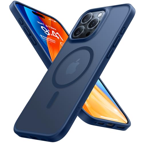 TORRAS 2026 Neu Guardian-Mag für iPhone 16 Pro Hülle für MagSafe Zertifizierte Militärschutz & Magnetkraft Handyhülle iPhone 16 Pro Case Stoßfest Kratzfest Schutzhülle Cover Edle Matt Blau