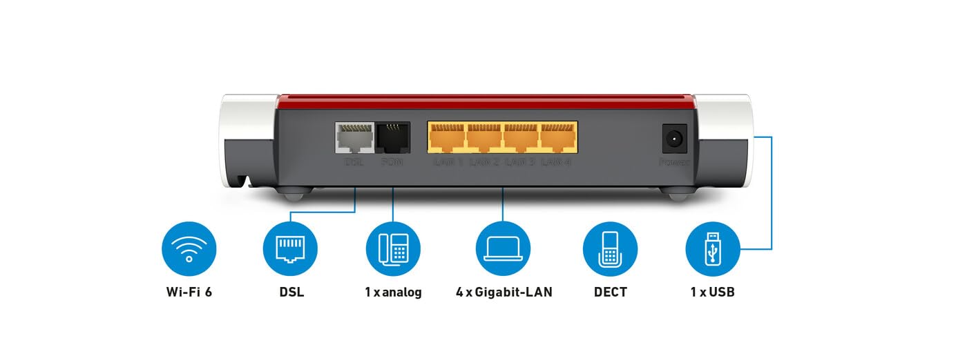 FRITZ!Box 7530 AX | DSL-Router | Wi-Fi 6 bis zu 2.400 MBit/s | intelligentes WLAN Mesh | höchster Sicherheitsstandard | Smart Home & Telefonie Zentrale | einfache Einrichtung | Made in Europe