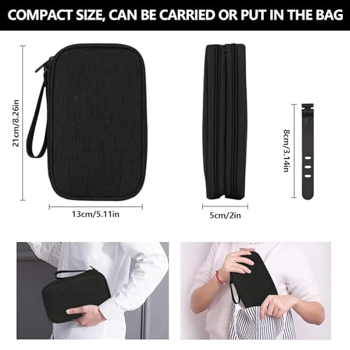 Kabeltasche Elektroniktasche Wasserdicht Doppelter Reissverschluss Organizer-OdiuK