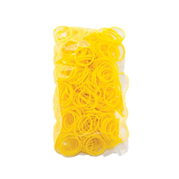 Elastiplay Silikon Bänder + 12 S-Clips für Armbänder, gelb, 312-teilig (1 Set)…