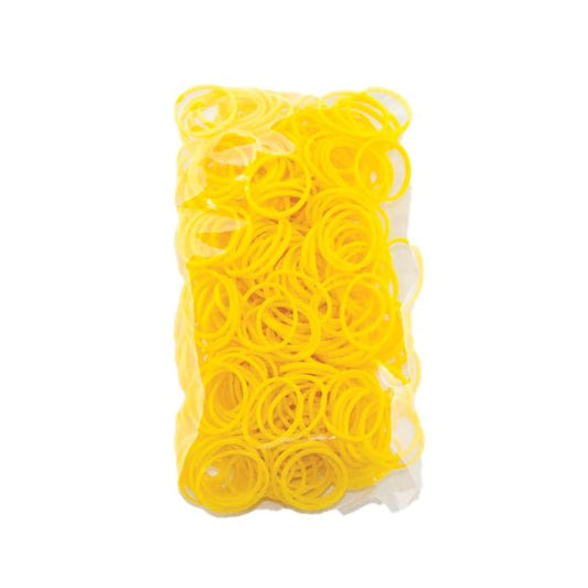 Elastiplay Silikon Bänder + 12 S-Clips für Armbänder, gelb, 312-teilig (1 Set)…