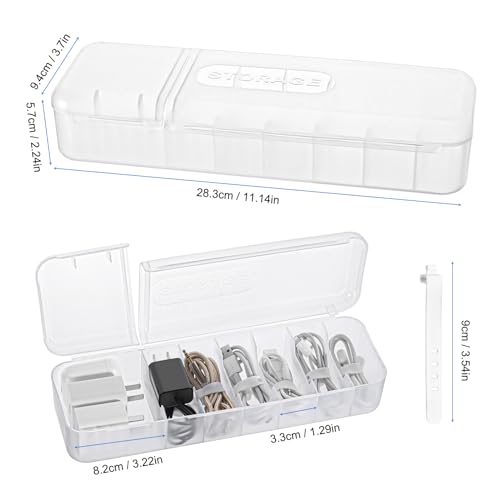 2er Set Kabel Organizer Box zur flexiblen Kabelaufbewahrung und Sortierung schwarz-MumdoYAL