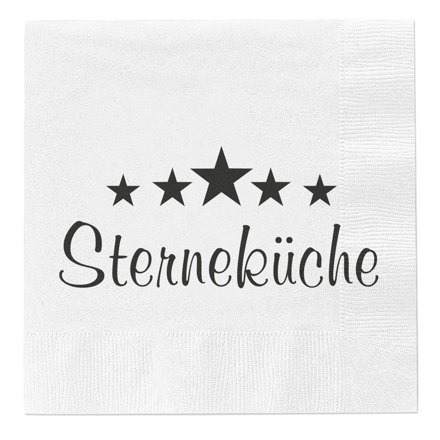 Servietten Sterneküche 80 Stück Weiß 33x33 cm Tischdeko