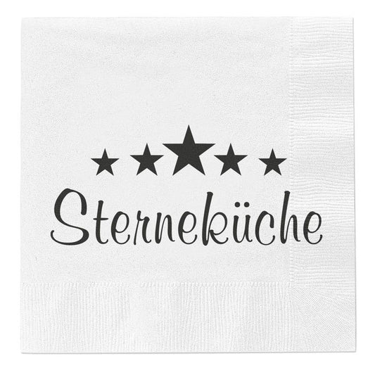 Servietten Sterneküche 80 Stück Weiß 33x33 cm Tischdeko