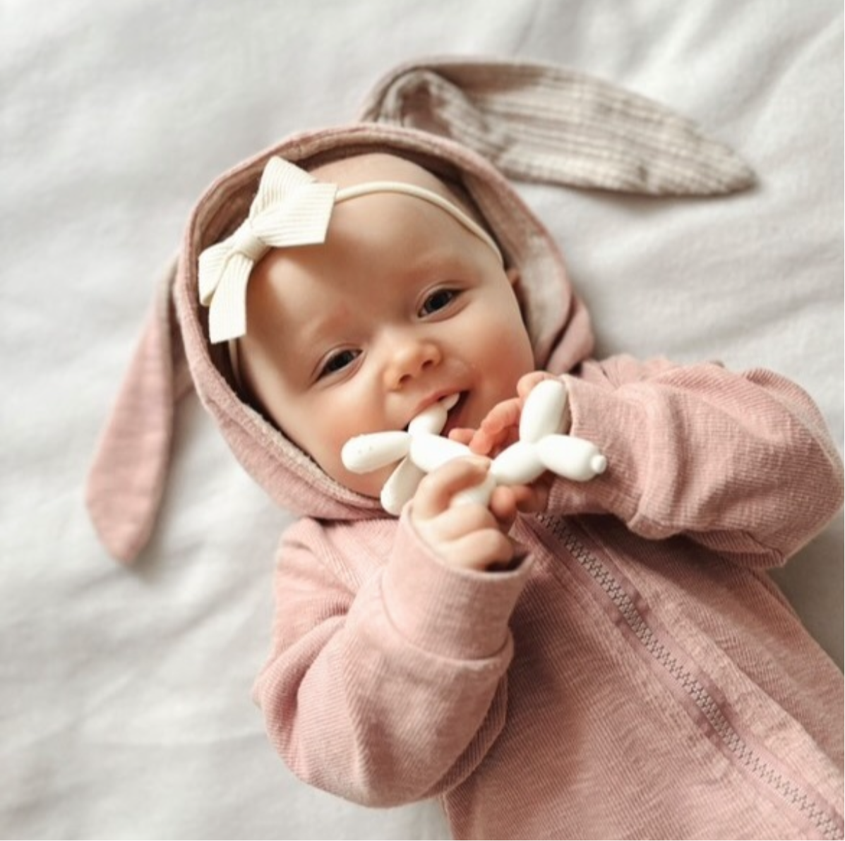 Sanfter Beißring aus lebensmittelechtem Silikon für Babys