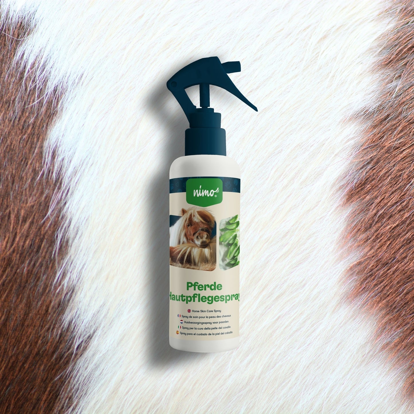 Hautpflegespray für Pferde mit Aloe Vera und Panthenol zur Hautregeneration-nimo