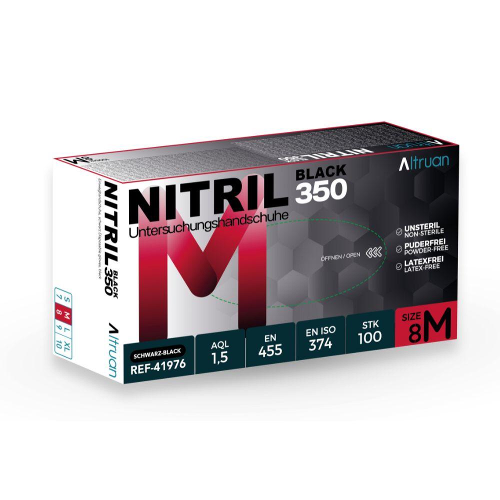 Altruan Nitril 350 Black Einmalhandschuhe Schwarz 100 Stück