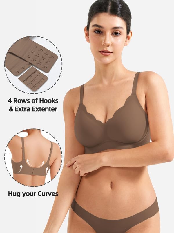 Damen Bügelloser Push-Up-BH – Nahtlos & Maximale Stütze