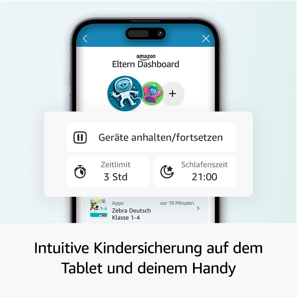 Fire HD 10 Kids Pro-Tablet (Neueste Generation), für Kinder ab dem Grundschulalter | 10-Zoll-Display, lange Akkulaufzeit, Kindersicherung und dünne Hülle | Version 2023, 32 GB, Happy-Day-Design