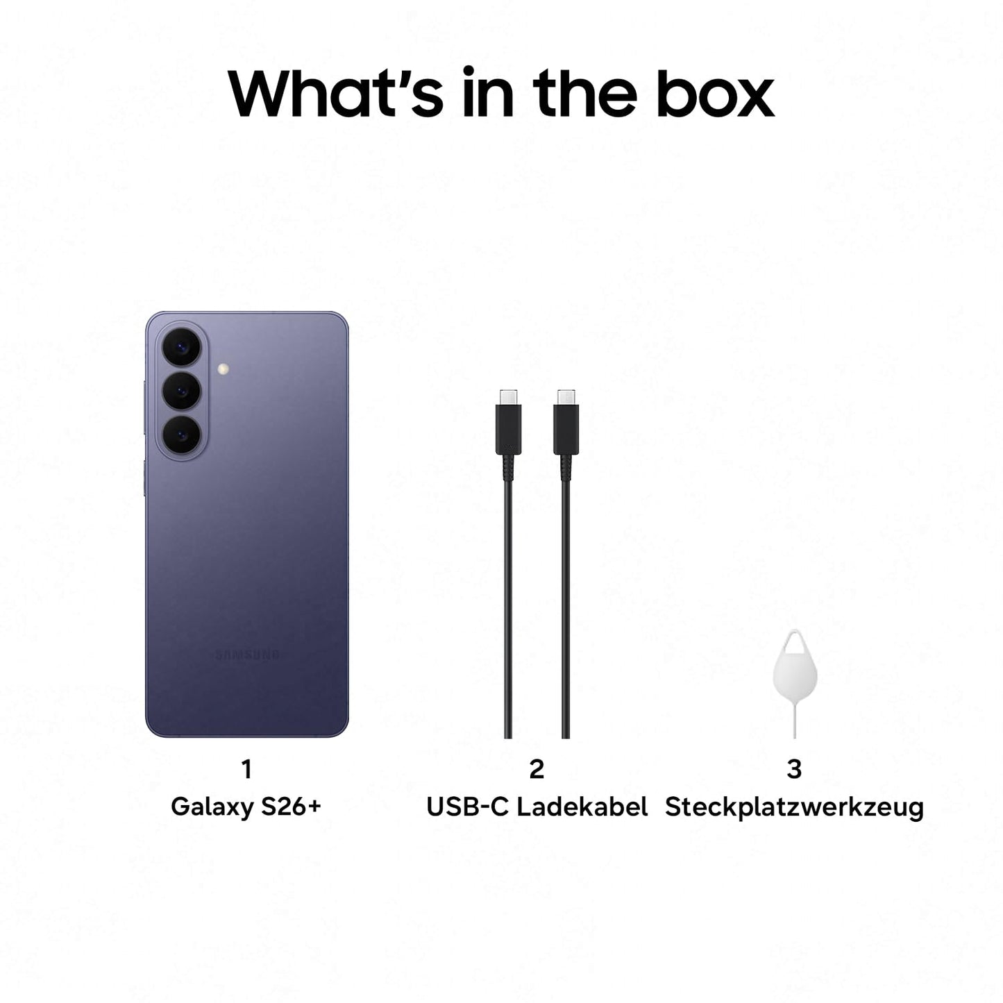 Samsung Galaxy S26+ AI Smartphone mit Galaxy AI, Ohne Vertrag, Handy mit Android, 12 GB RAM, 256 GB Speicher, AP Prozessor, 50 MP, Cobalt Violet, 3 Jahre Herstellergarantie [Exklusiv auf Amazon]