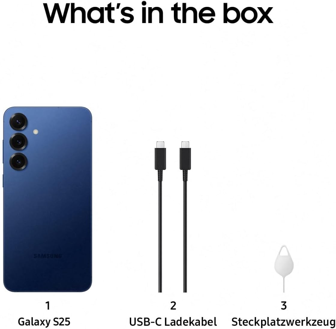 Samsung Galaxy S25 AI Smartphone mit Galaxy AI, Ohne Vertrag, Handy mit Android, 12 GB RAM, 256 GB Speicher, 50-MP-Kamera, Navy, 3 Jahre Herstellergarantie [Exklusiv auf Amazon]
